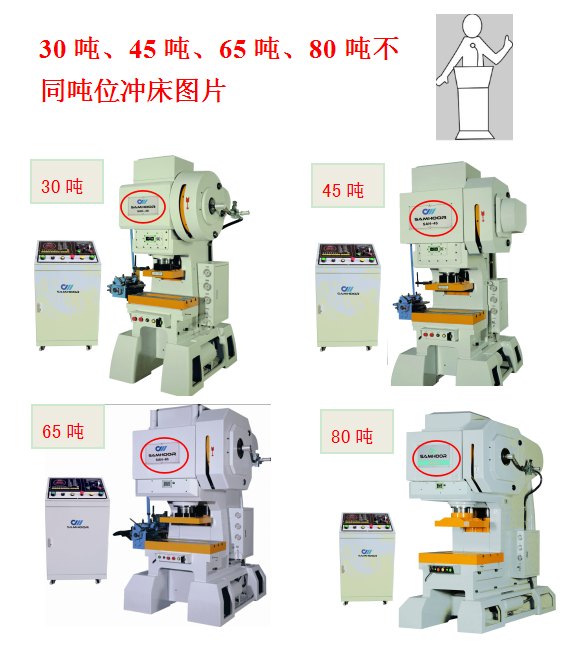 不同噸位的沖床
